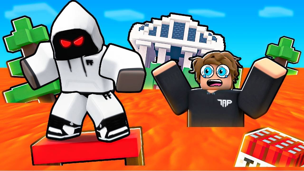 Roblox Bedwars, But The FLOOR IS LAVA.. background