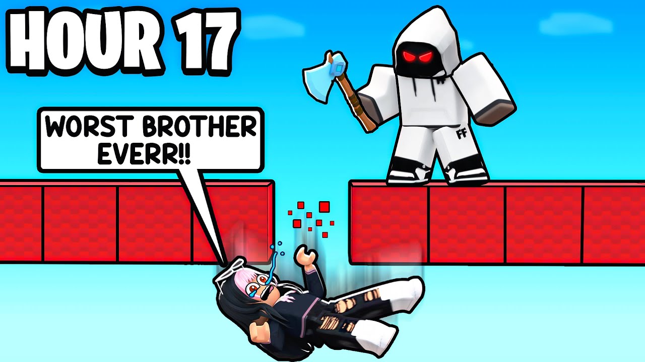I TROLLED My LITTLE SISTER For 24 HOURS.. (Roblox Bedwars)