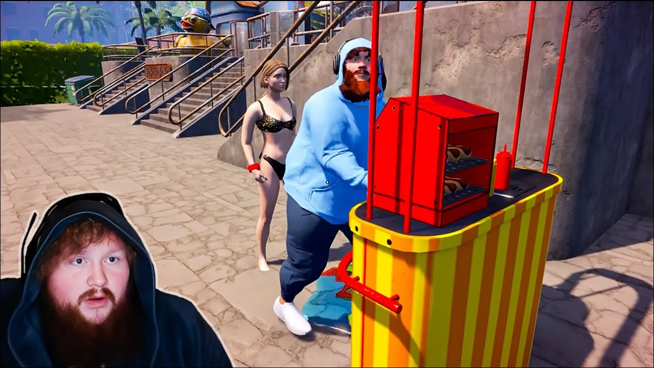 We Installed A Hotdog Stand (Waterpark Sim Episode 2) background
