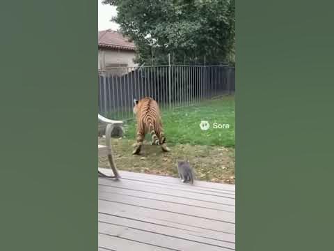 TIGER suddenly broke into a house, the brave CAT pulled an "ABSOLUTE COUNTERATTACK" #cat