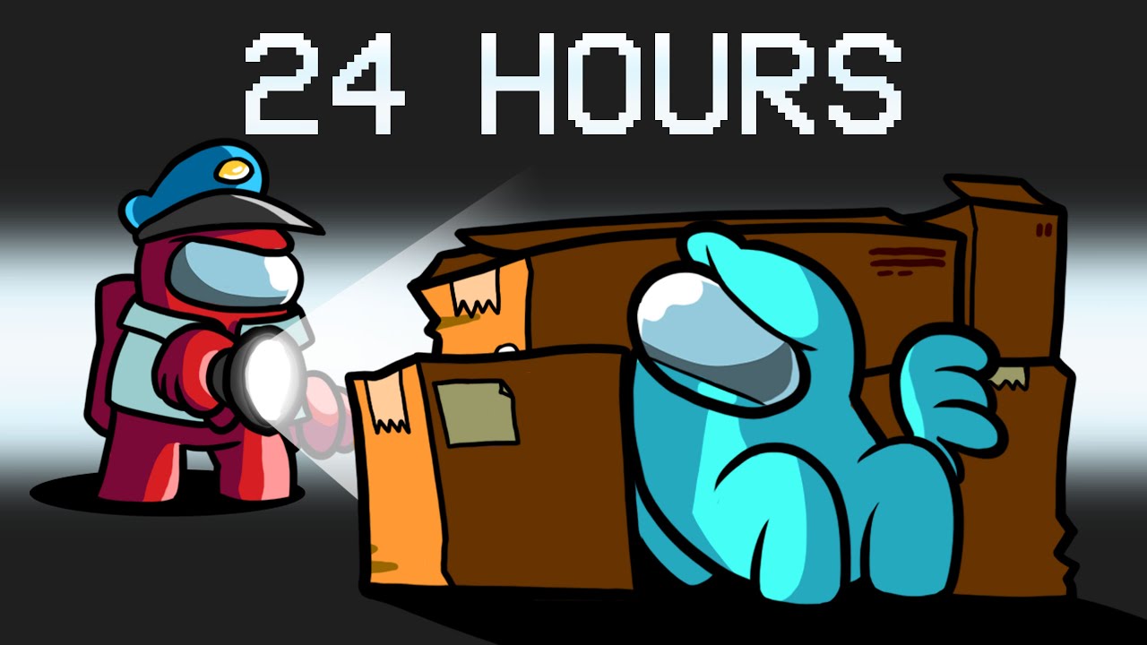 I Spent 24 Hours Overnight In Among Us
