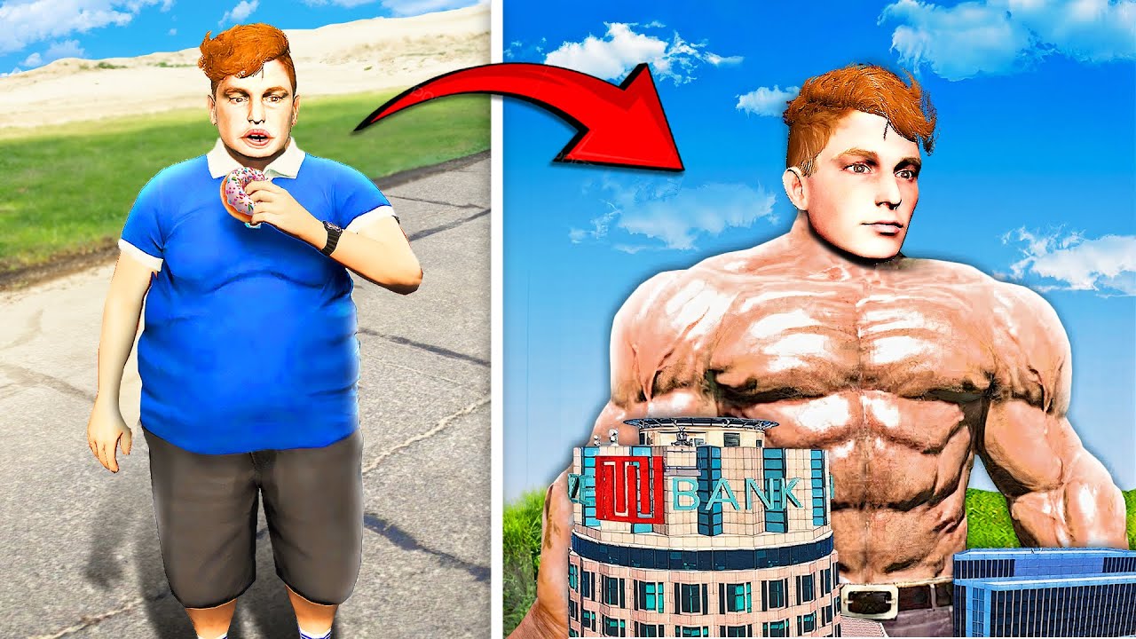 FAT vs MUSCULAR in GTA 5 RP! background