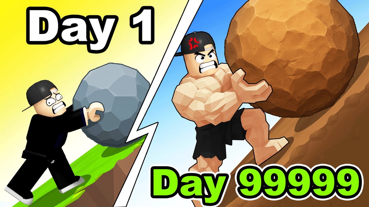Pushing A Boulder 1,731,832 Meters in Roblox Sisyphus background
