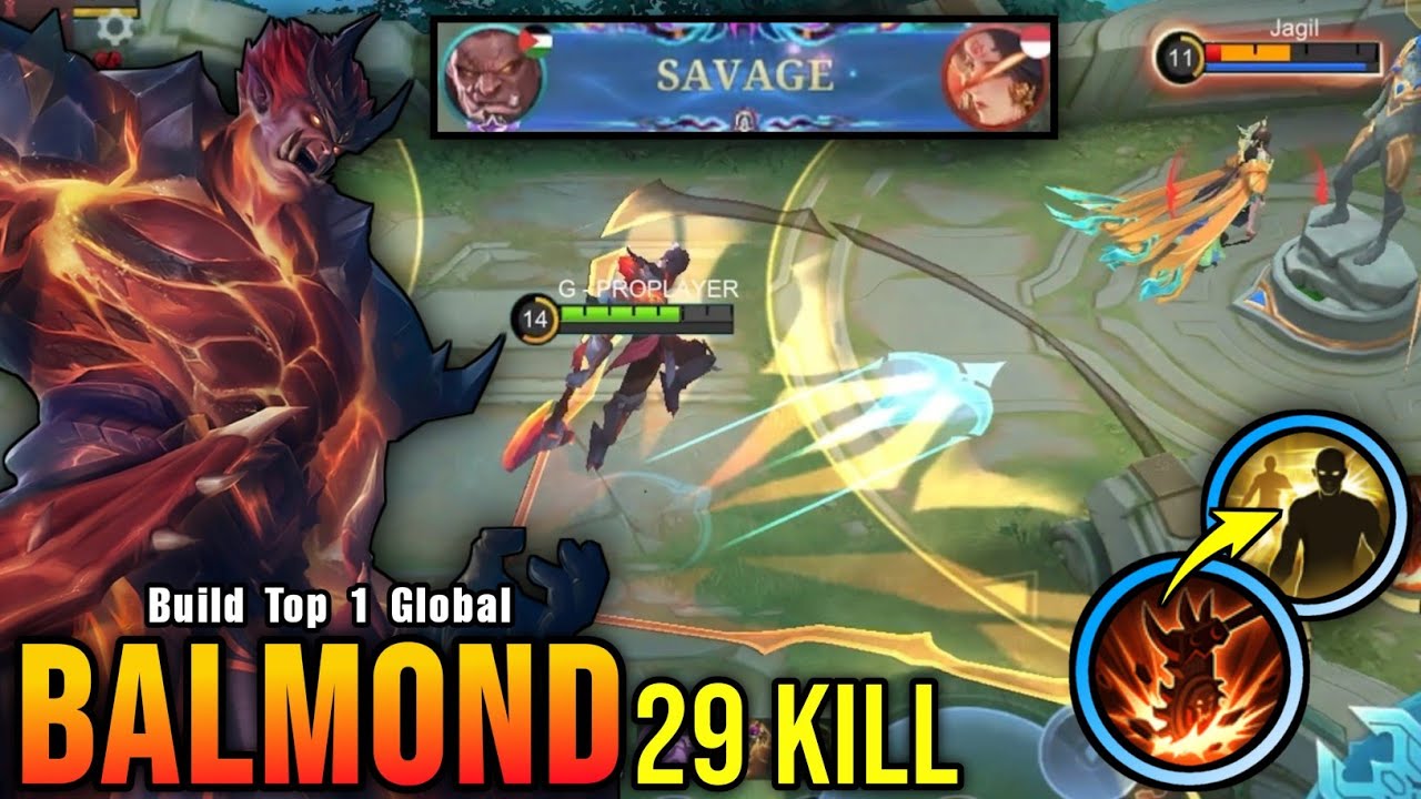 29 Kills + SAVAGE!! Balmond with Flicker 100% Deadly Combo!! - Build Top 1 Global Balmond ~ MLBB
