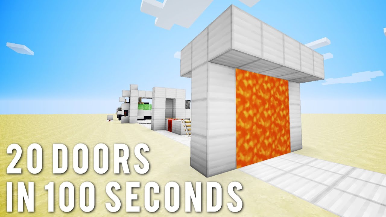 Minecraft: 20 More Doors In 100 Seconds background