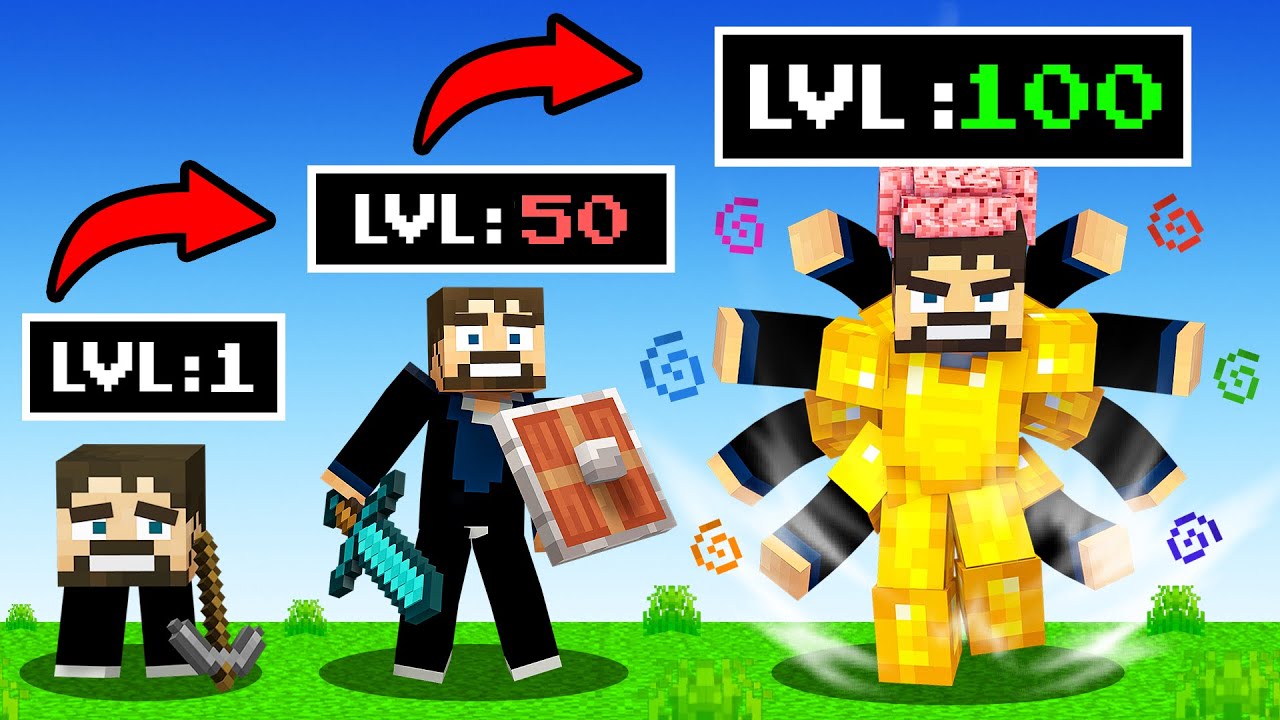 Evolving To MAX LEVEL in Minecraft