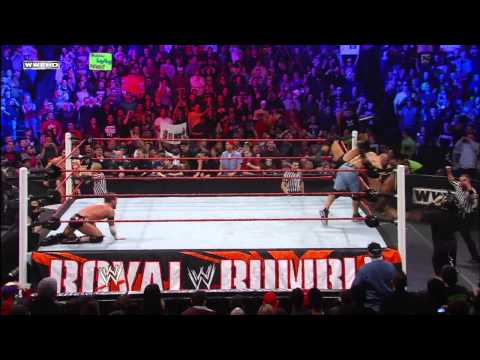 John Cena runs into The New Nexus in the Royal Rumble Match: Royal Rumble 2011 background