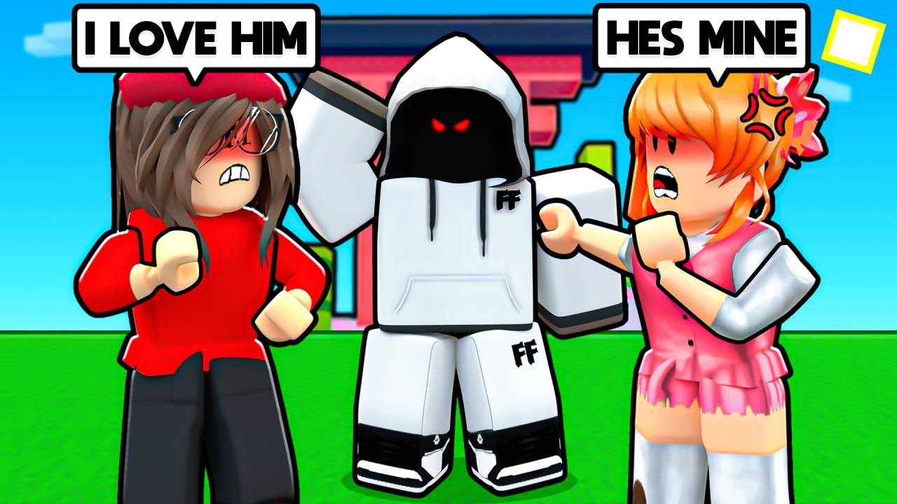 WEIRD E-GIRLS FIGHT Over Me.. (Roblox Bedwars) background