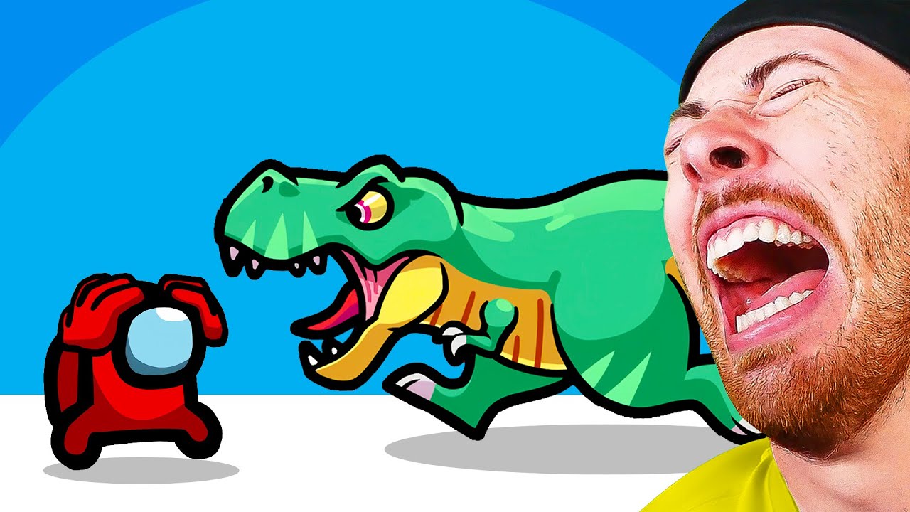 AMONG US BUT ITS DINOSAURS?! FUNNIEST CREWMATE ANIMATIONS! background