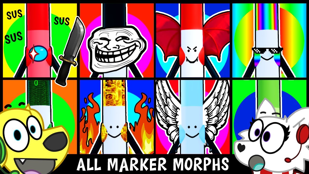 UNLOCKING ALL MARKERS on Roblox FIND THE MARKER MORPHS! background
