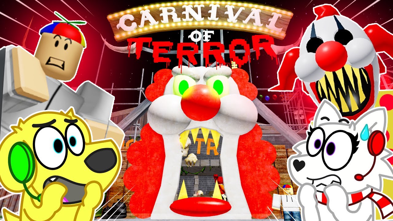 2 Player ESCAPE THE CARNIVAL OF TERROR OBBY ON ROBLOX!! backdrop