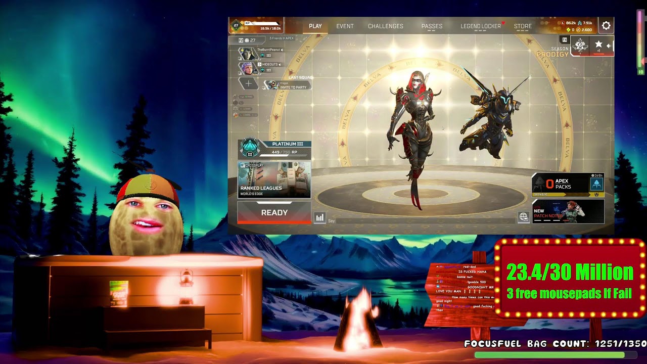 🔴LIVE | APEX LEGENDS | SILLY GOOSE SATURDAY | 30 Million Ruble Challenge | !Giveaway backdrop