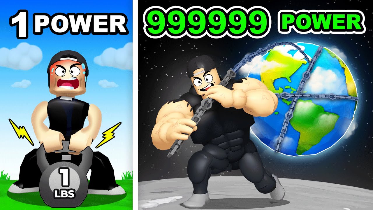 Becoming The Strongest Player in Strongman Simulator (Roblox) background