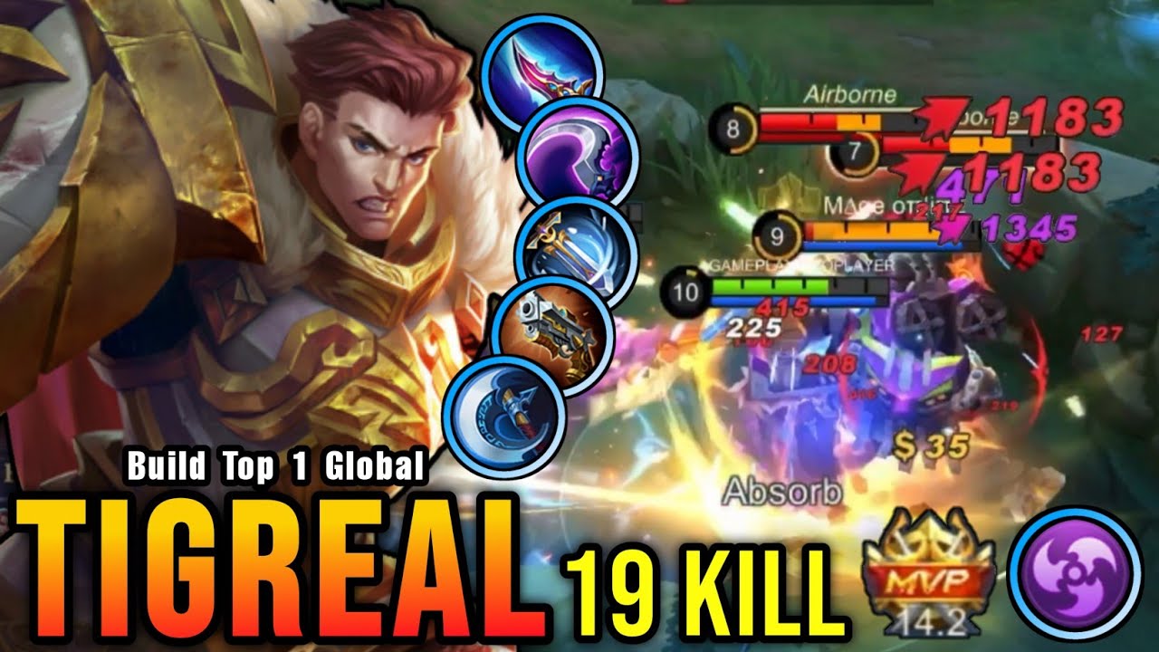 19 Kills!! Tigreal Assassin is Back to Meta!! - Build Top 1 Global Tigreal ~ MLBB