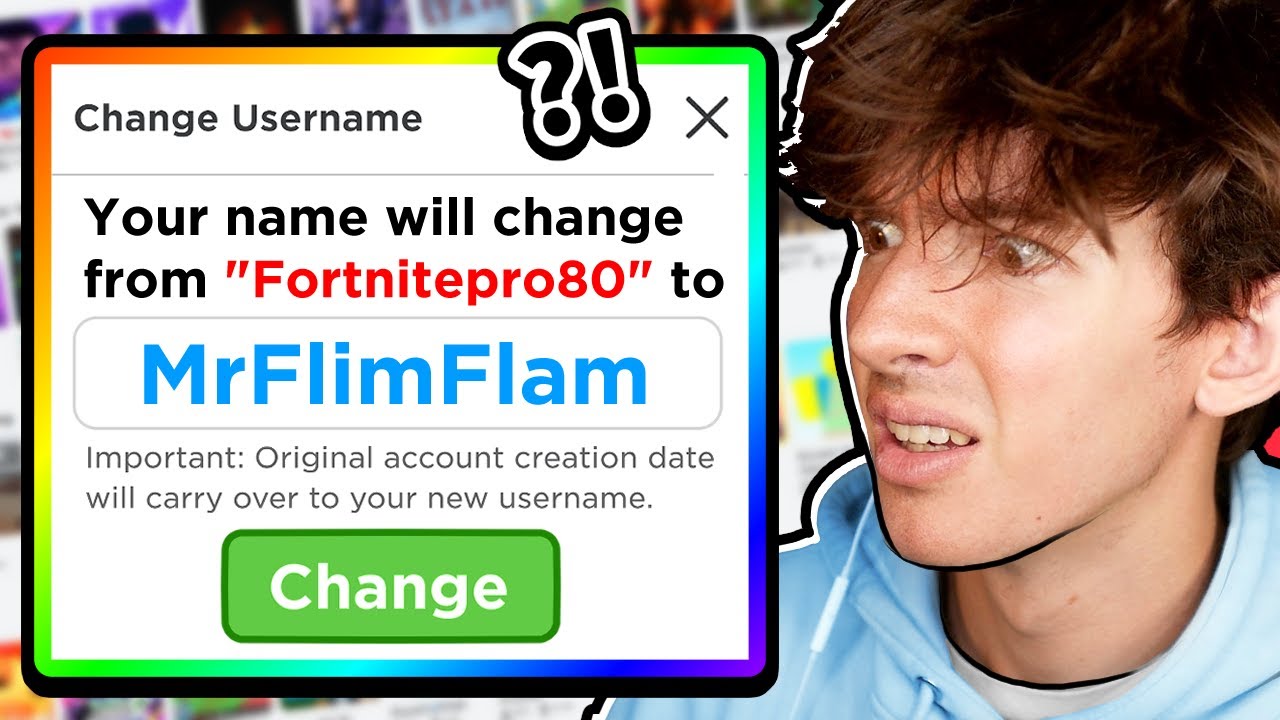 You can change your Roblox name to ANYTHING now... ?? background