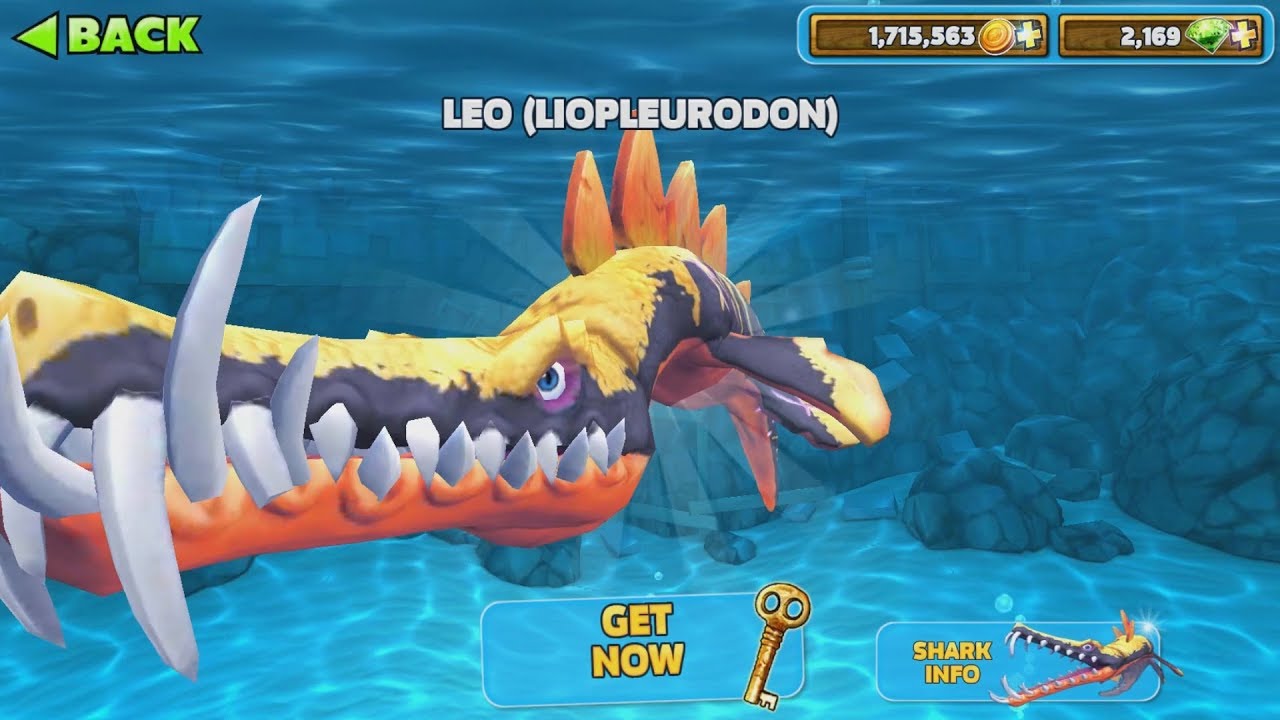 Hungry Shark Evolution Leo (Liopleurodon) Android Gameplay background