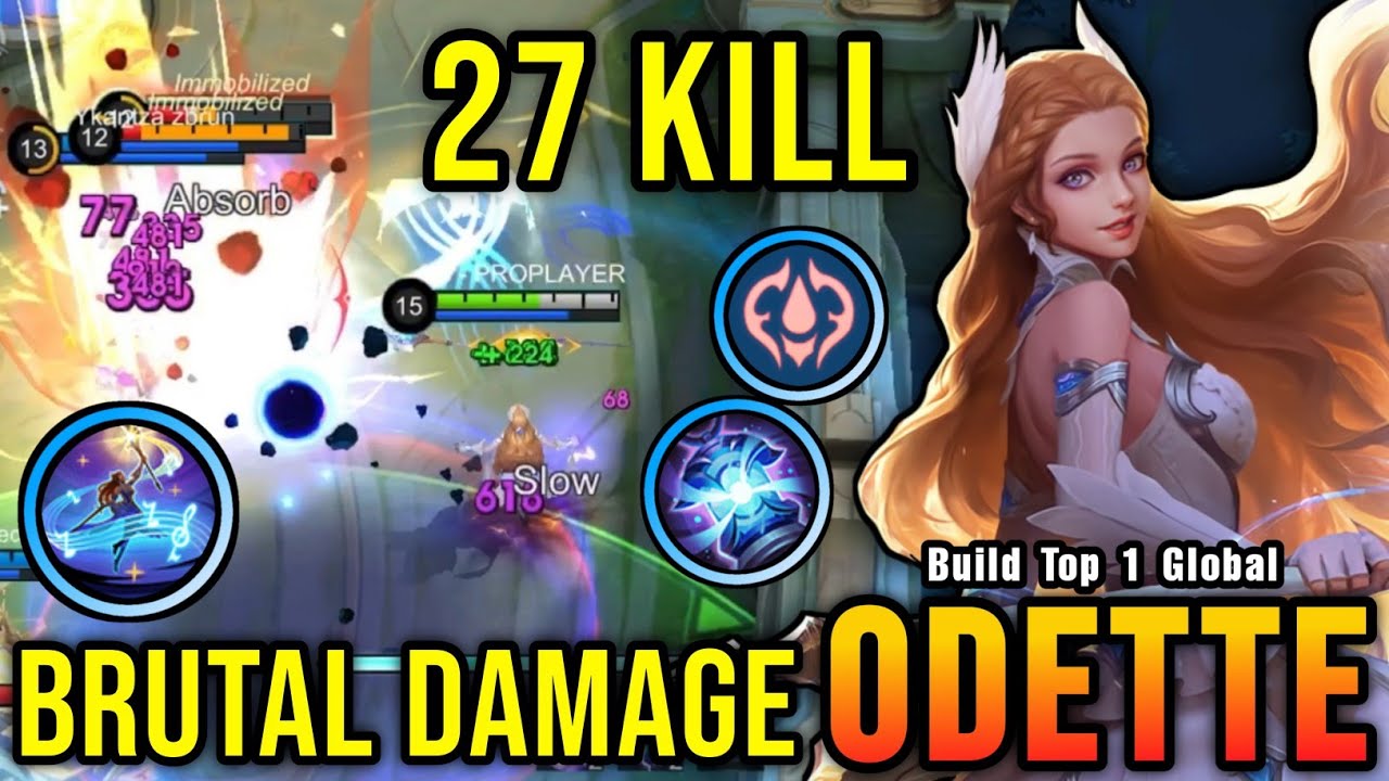 27 Kills!! Odette Crazy LifeSteal with Brutal Damage!! - Build Top 1 Global Odette ~ MLBB background