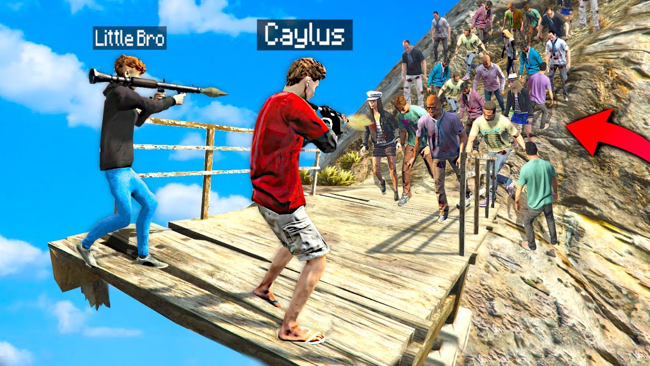 Escaping Biggest ZOMBIE HOARD In GTA 5 Roleplay.. background