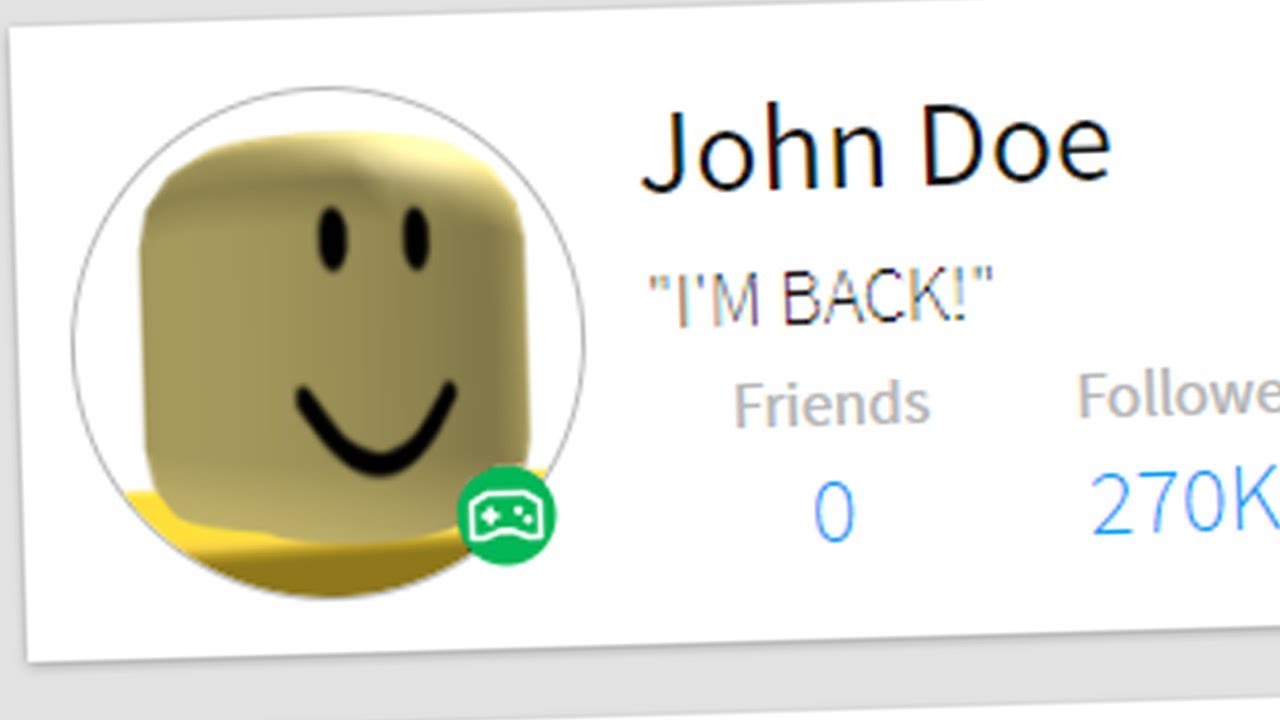 JOHN DOE RETURNS TO ROBLOX background