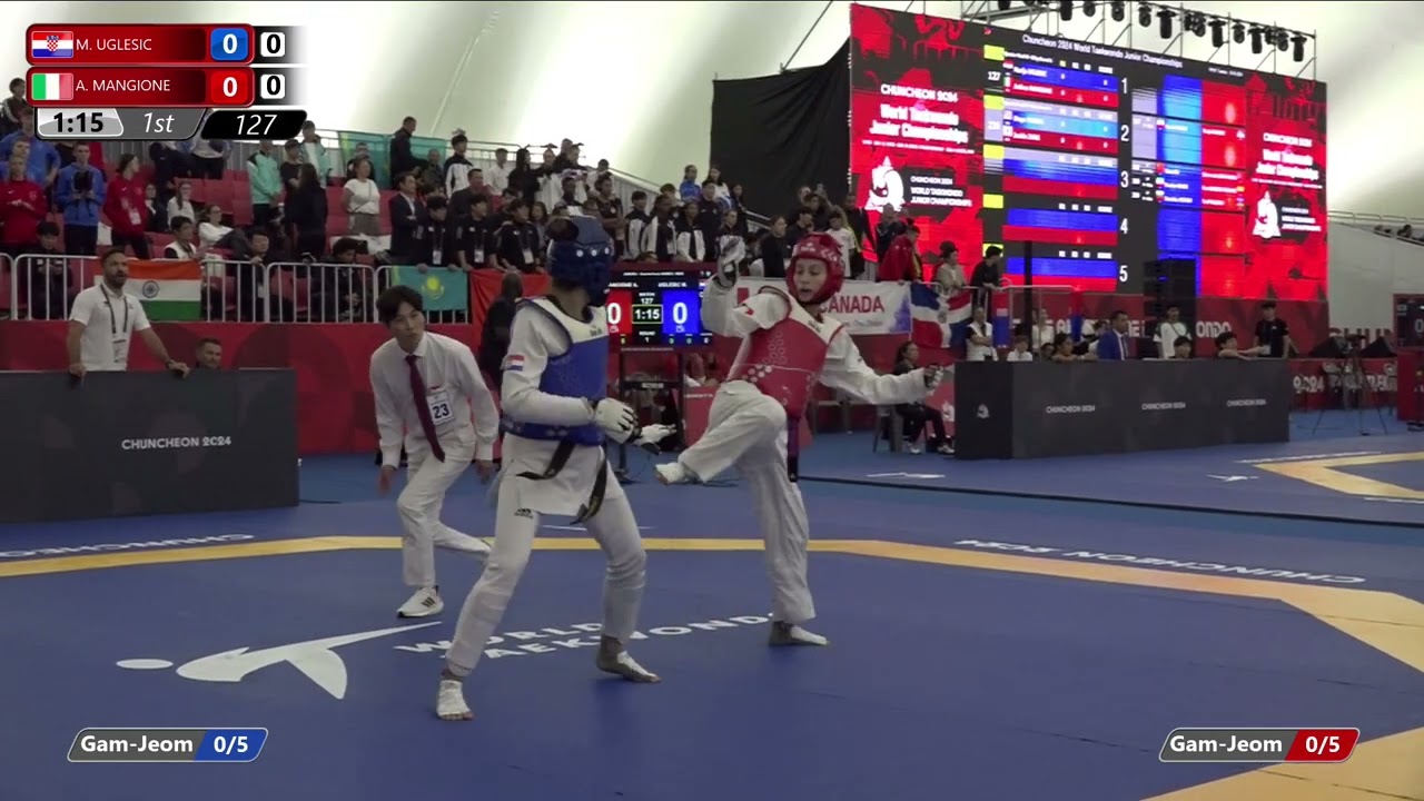 127 Quarterfinals Women 59kg CRO M UGLESIC ITA A MANGIONE background