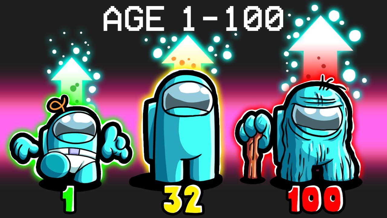 Age 1 To 100 in Among Us background