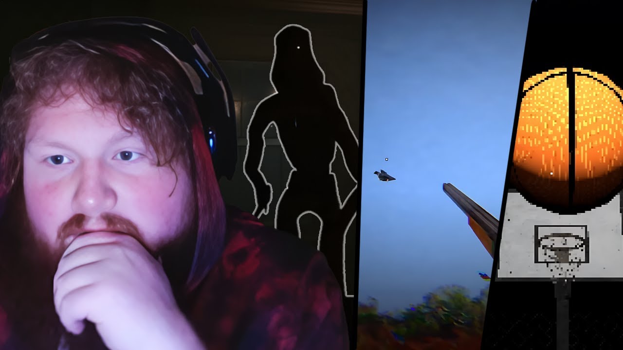 Playing 3 Horror Games background