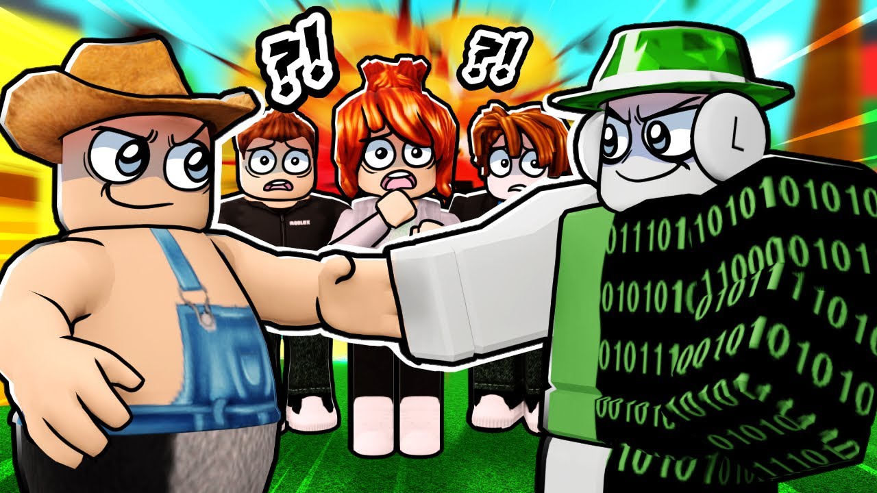 Roblox admin teams up with hacker background