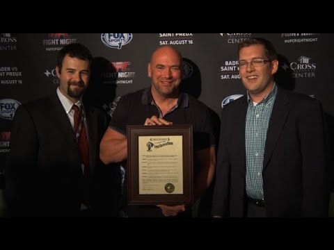 Fight Night Bangor: Dana White Receives Bangor Proclamation