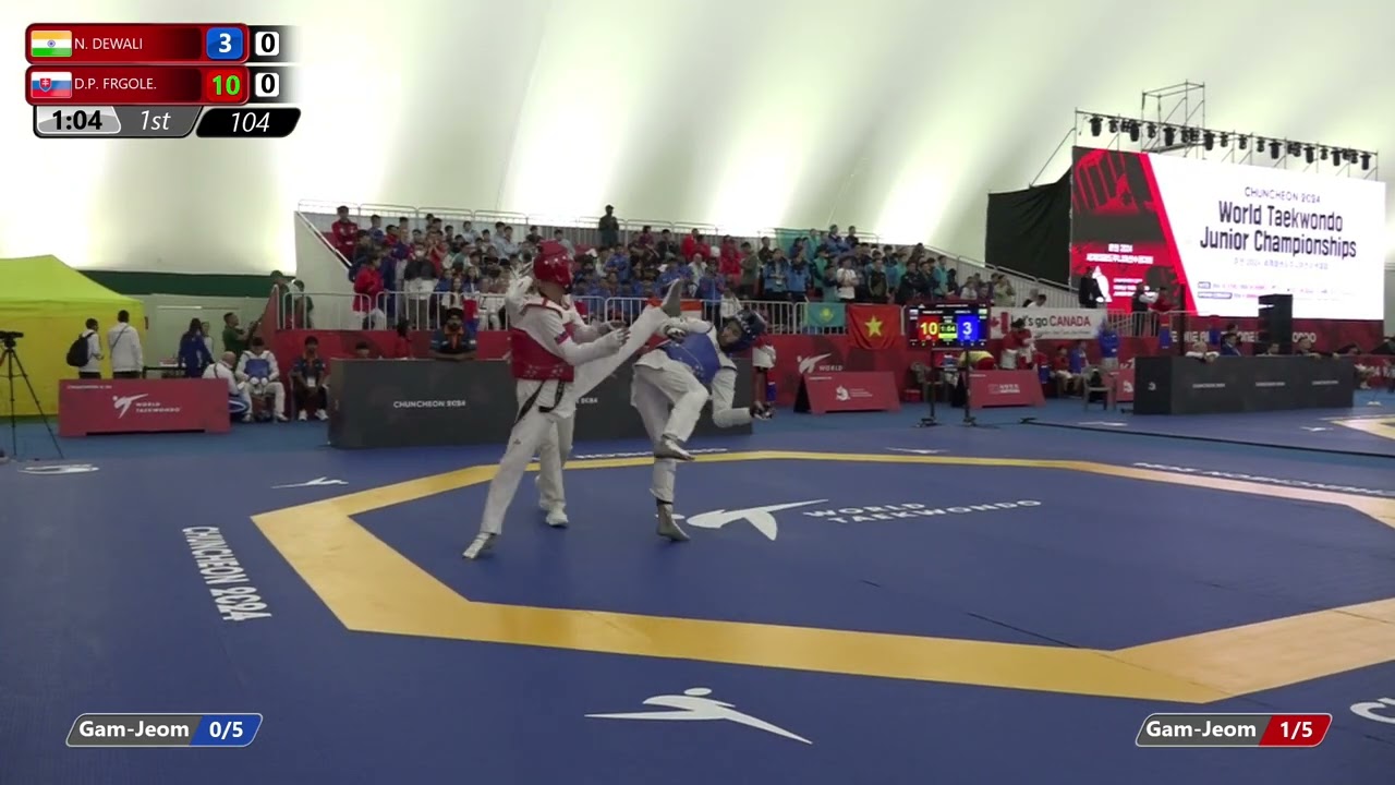 104 Round of 64 Men 63kg IND N DEWALI SVK D P FRGOLE
