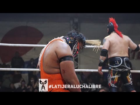 Wotan Vs Trauma I por el campeonato extremo TC en la Arena López Mateos en The Return background