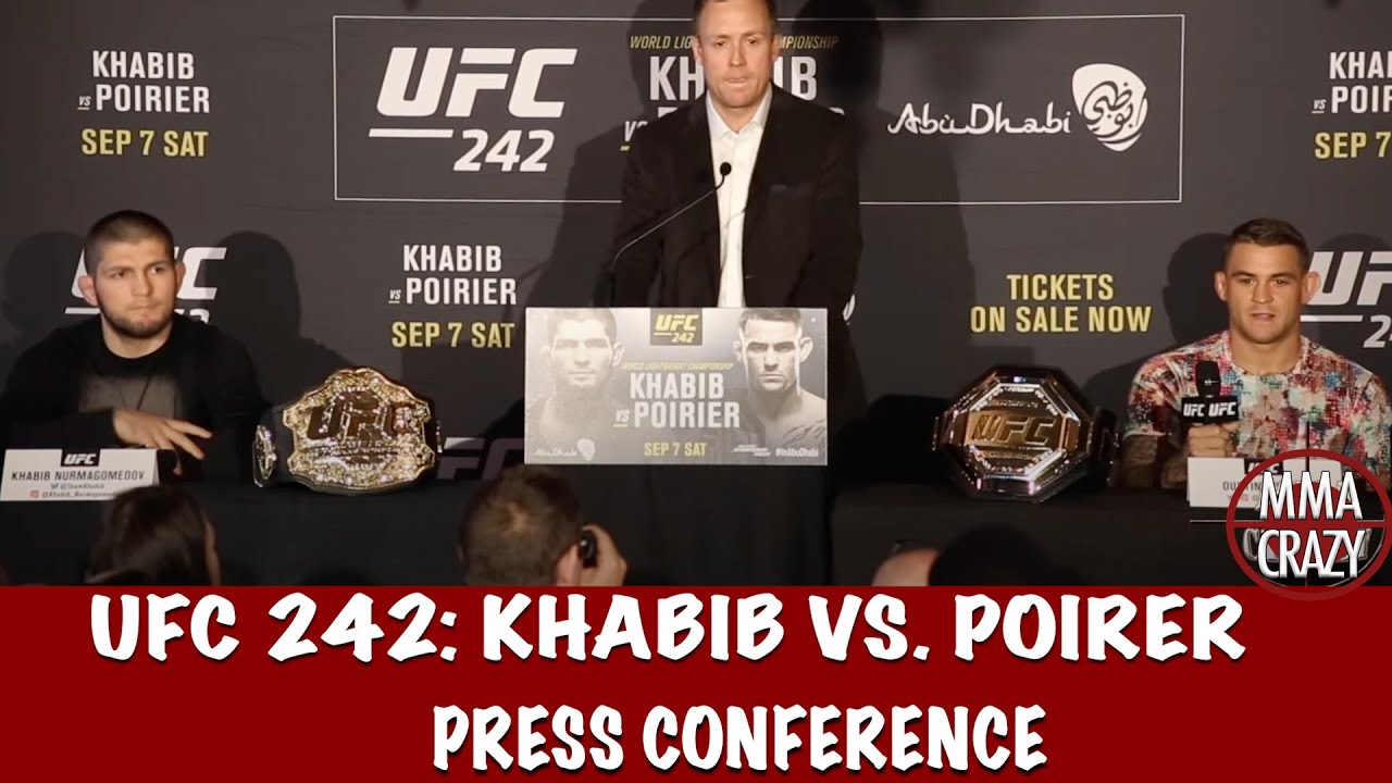 Full UFC 242: Khabib Nurmagomedov vs. Dustin Poirier Press Conference background