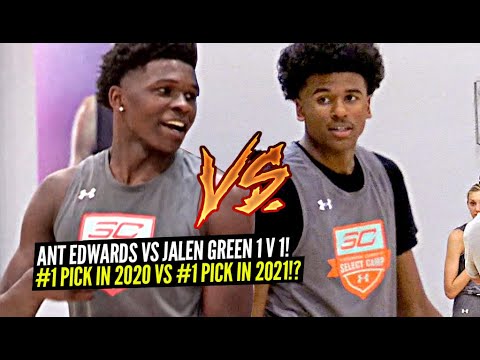 Jalen Green vs Anthony Edwards 1v1 King Of The Court!! Potential #1 Pick in 2020 vs #1 Pick in 2021? background