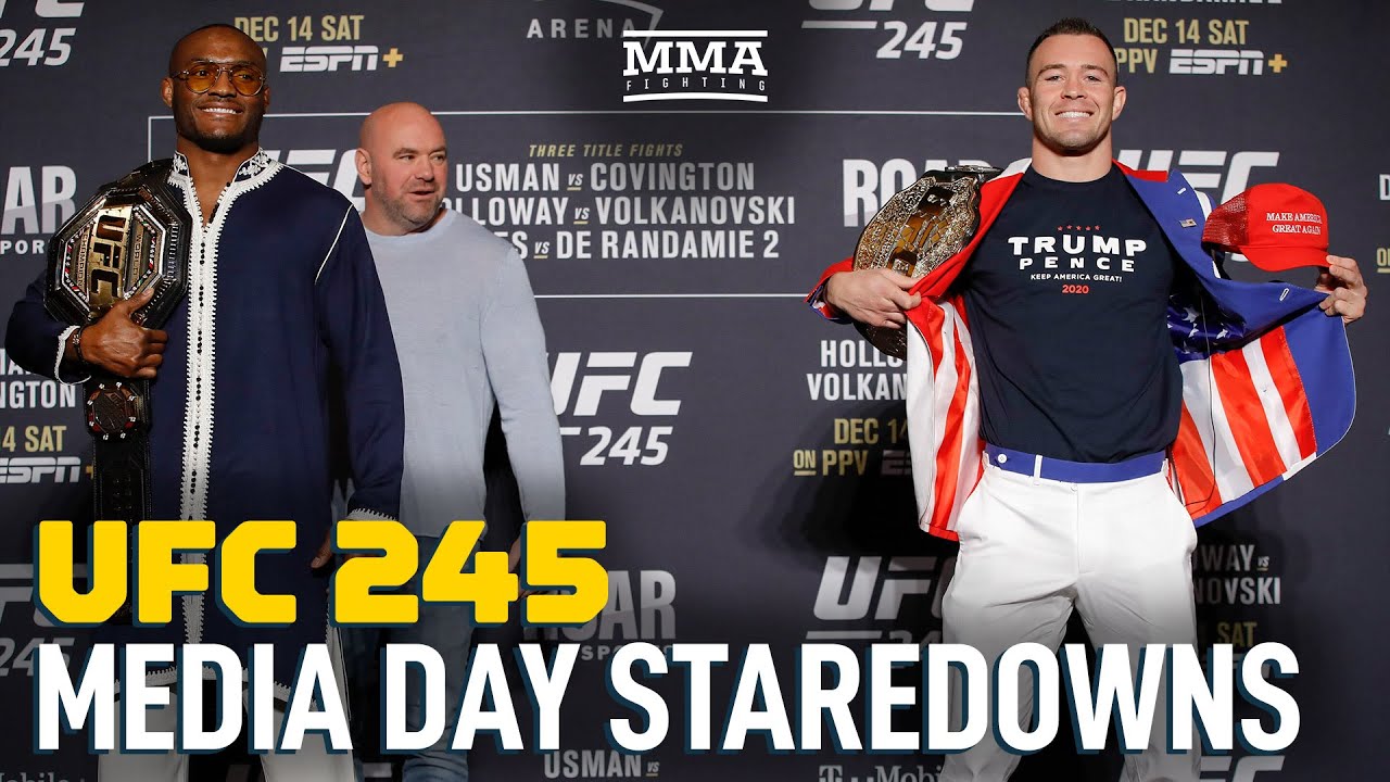 UFC 245 Media Day Staredowns - MMA Fighting backdrop