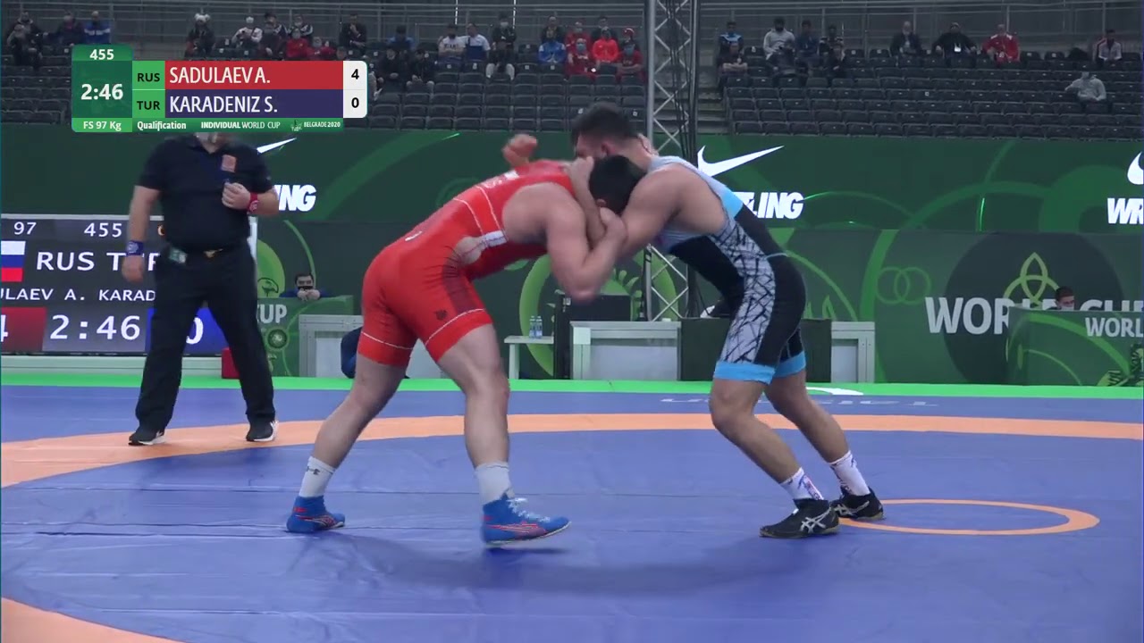 Qual. FS - 97 kg: A. SADULAEV (RUS) v. S. KARADENIZ (TUR)