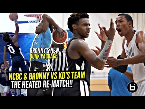 Bronny James DUNKS EVERYTHING Before HEATED RE-MATCH w/ Kevin Durant's Team!!