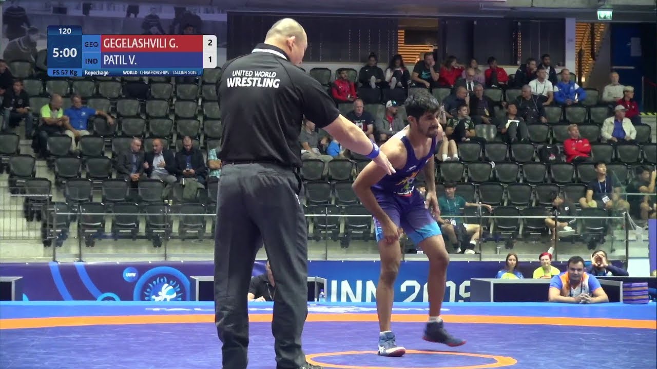 G. GEGELASHVILI (GEO) v. V. PATIL (IND) | FS 57 kg | Repechage background