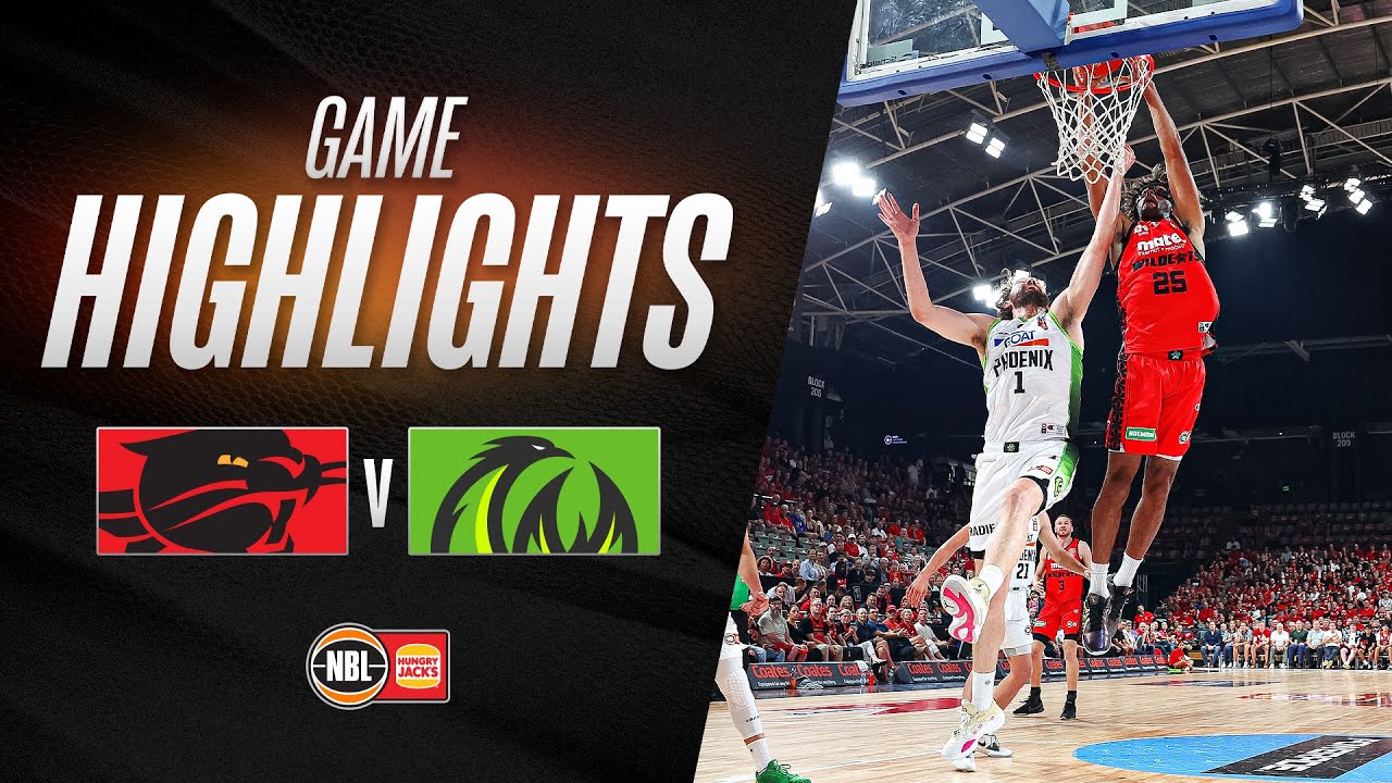 Perth Wildcats vs. South East Melbourne Phoenix - Game Highlights - Round SEEDING, NBL25 background