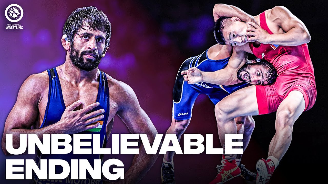 T. TUMUR OCHIR (MGL) v. B. BAJRANG (IND) | FS 65 kg | 1/4 background