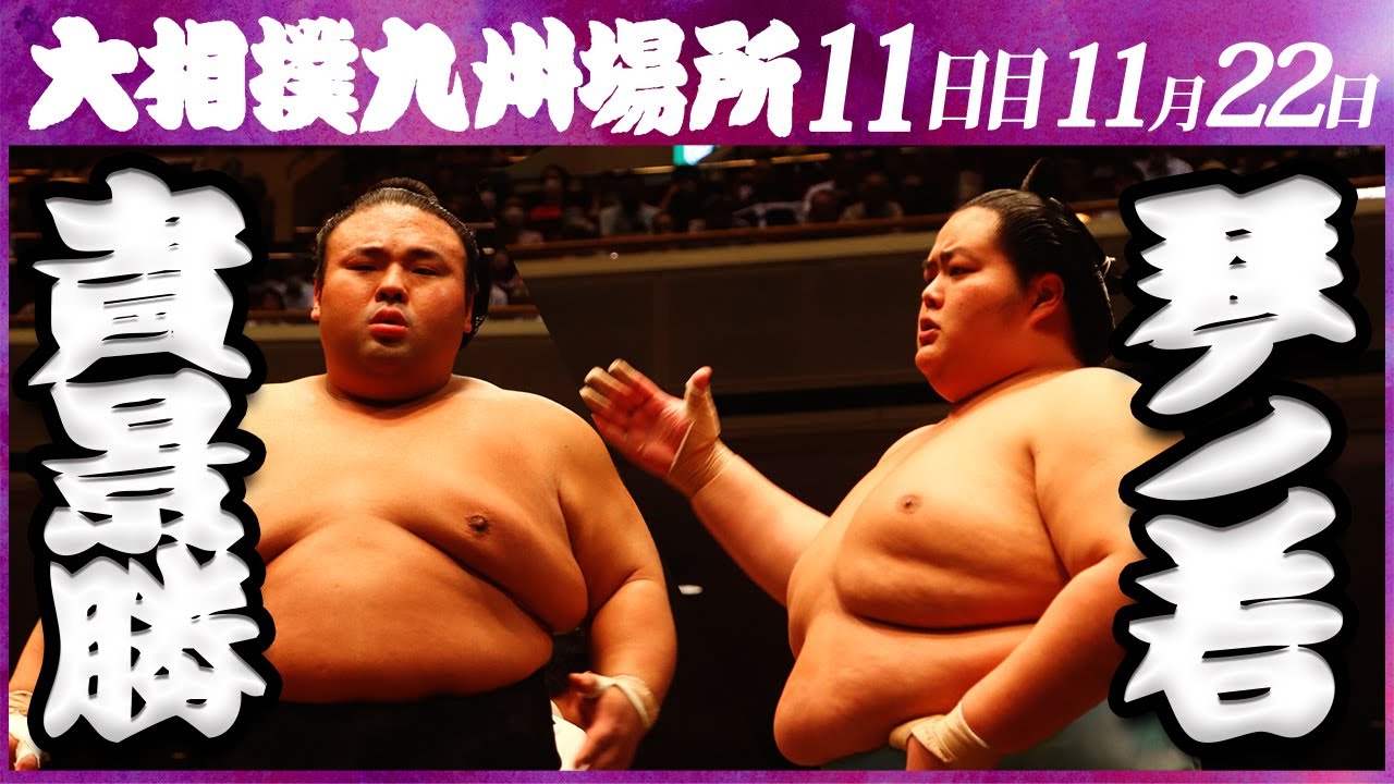 大相撲 貴景勝ー琴ノ若 <令和5年九州場所・11日目>SUMO backdrop