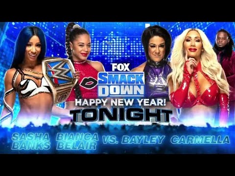 Sasha Banks & Bianca Belair vs Bayley & Carmella (Full Match Part 2/2) background