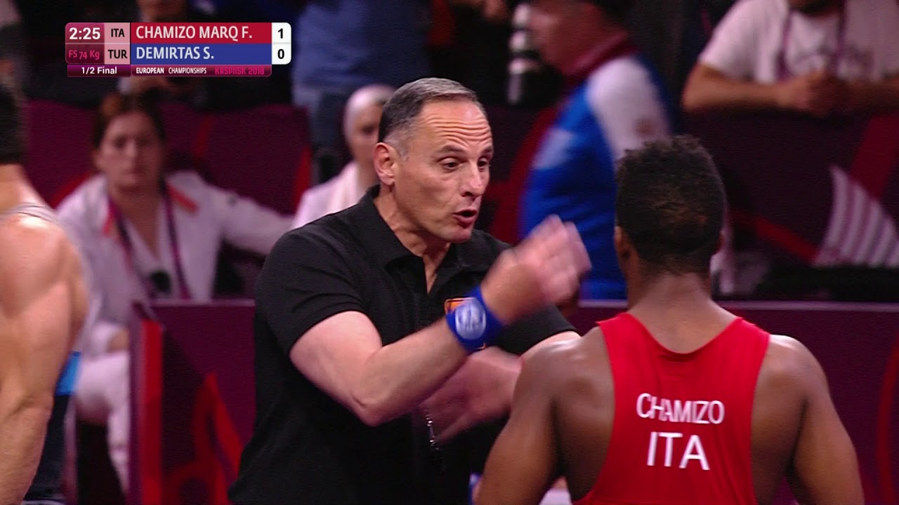 1/2 FS - 74 kg: F. CHAMIZO MARQ (ITA) v. S. DEMIRTAS (TUR)