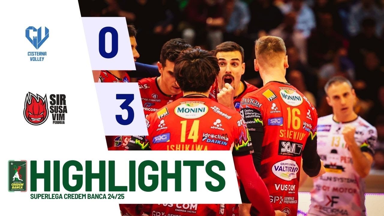 Cisterna Volley vs. Sir Susa Vim Perugia - Superlega Credem Banca VBTV Match Highlights background