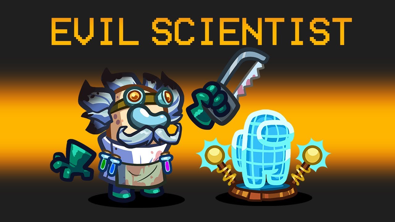 *EVIL* SCIENTIST Mod in Among Us background