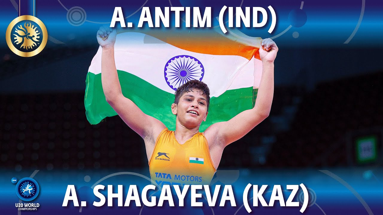 Antim Antim (IND) vs Altyn Shagayeva (KAZ) - Final // U20 World Championships 2022 background