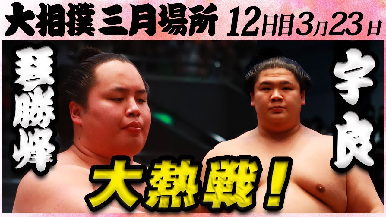 大相撲 琴勝峰 ー 宇良<令和5年三月場所・十二日目>SUMO background