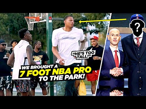 We Brought a 7 Foot NBA PRO To THE PARK vs The TOUGHEST Hoopers In The City!! Physical 5v5!
