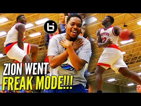 360 BETWEEN THE LEGS IN GAME?! Zion Williamson GOES FREAK MODE in Semi-Finals! background