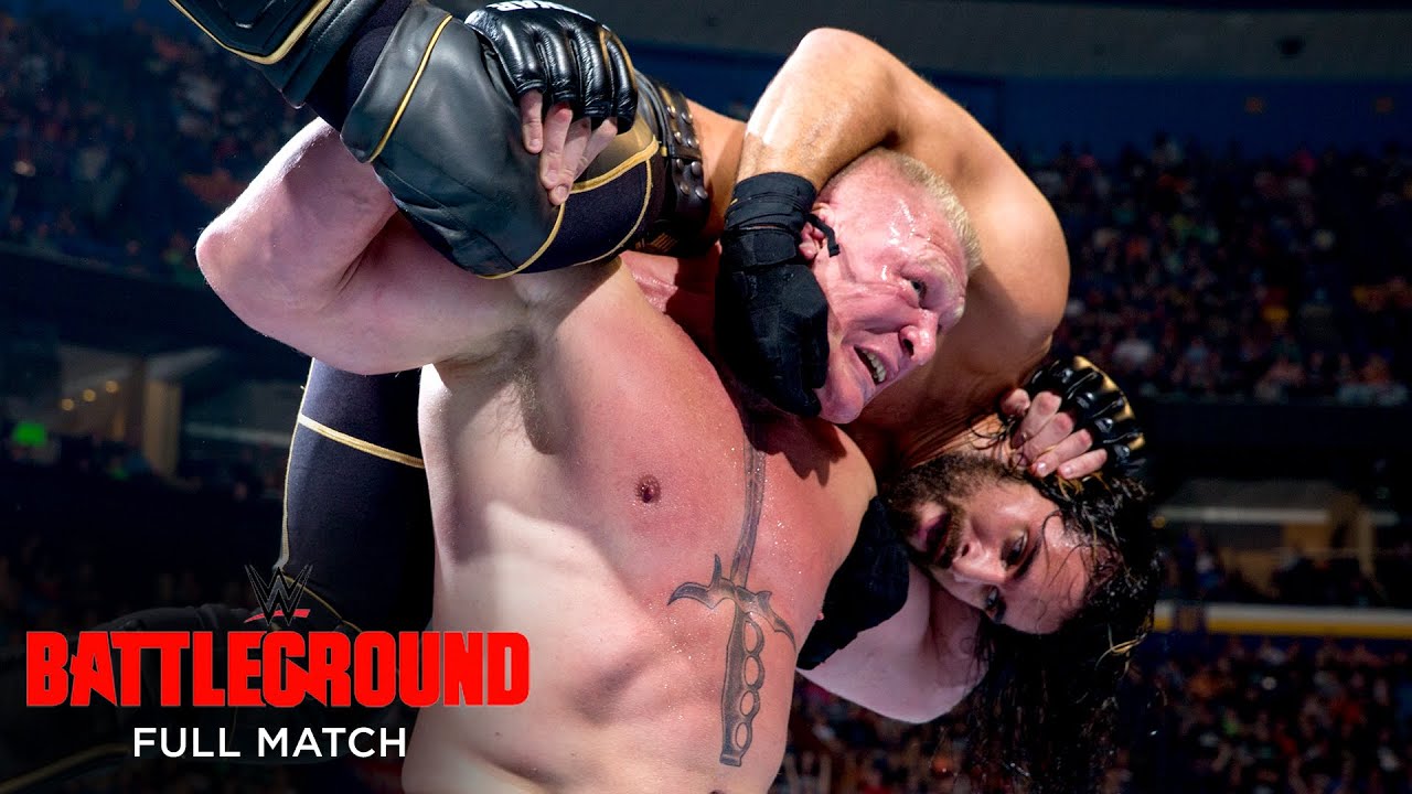 FULL MATCH - Seth Rollins vs. Brock Lesnar - WWE Title Match: WWE Battleground 2015 backdrop