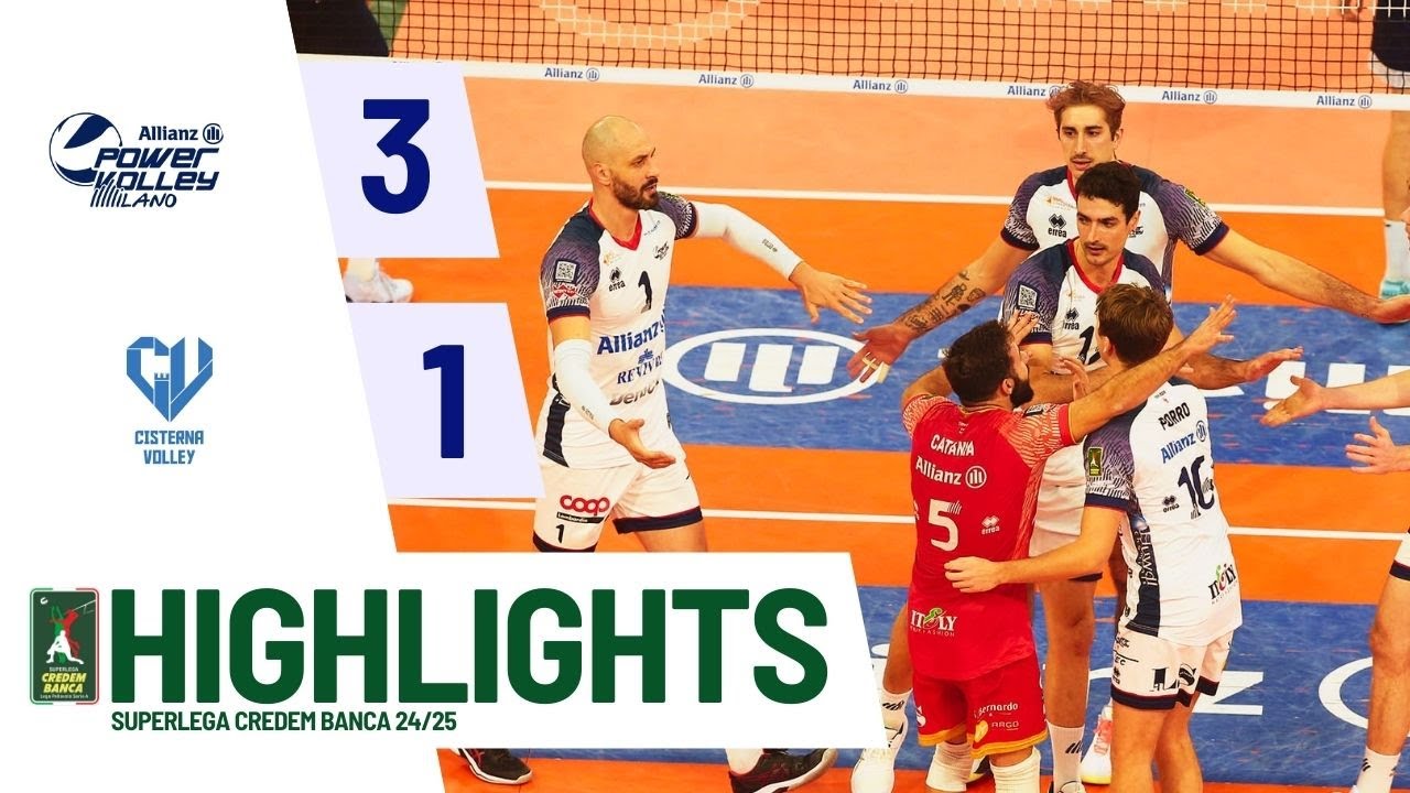 Allianz Milano vs. Cisterna Volley - Superlega Credem Banca VBTV Match Highlights background