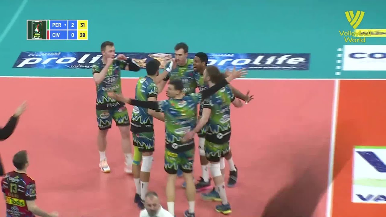 Sir Safety Conad Perugia vs. Cucine Lube Civitanova - FIVB - Super Liga - Match Highlights backdrop